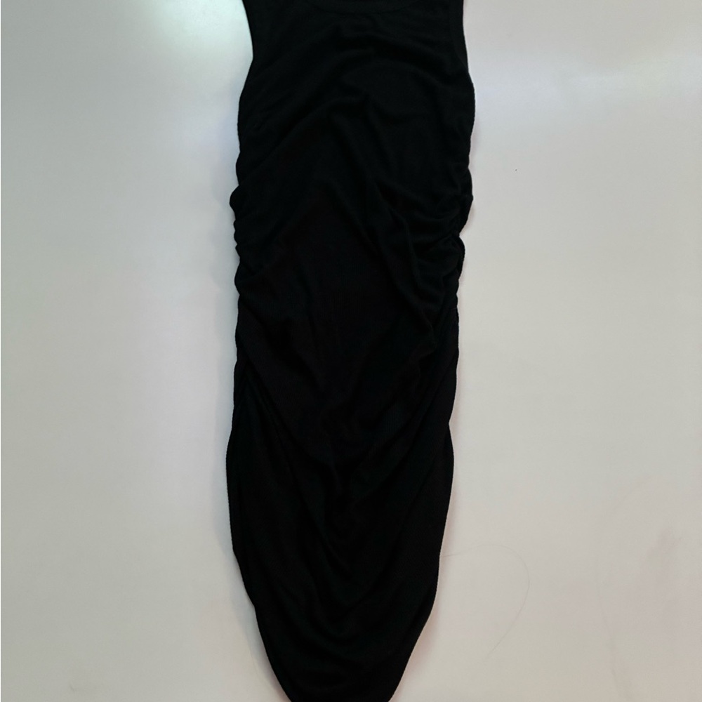 Elegant Black Ruched Dress